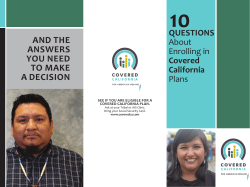 10 Questions About Enrolling in Covered California Plans