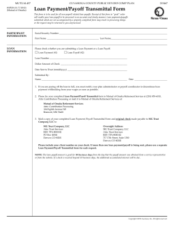 Loan Payment/Payoff Transmittal Form