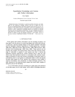 Hypothetical Knowledge and Games with Perfect Information