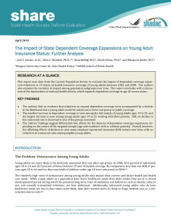 The Impact of State Dependent Coverage Expansions on Young