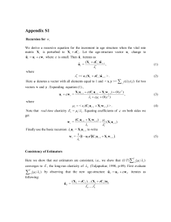 Appendix S1 Recursion for We derive a recursive equation for the