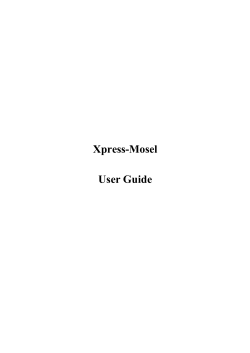 Xpress-Mosel User Guide - Operations Research Group