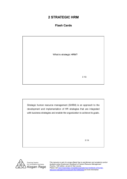 2 STRATEGIC HRM Flash Cards
