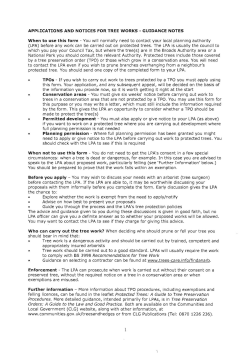 APPLICATIONS AND NOTICES FOR TREE WORKS