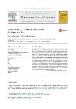 Monitoring as a partially observable decision problem