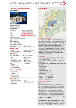 hotel summary - fact sheet