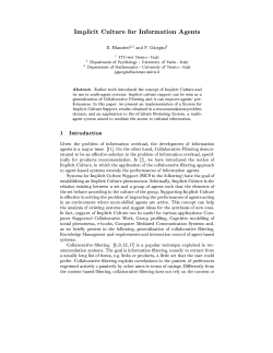 Implicit Culture for Information Agents