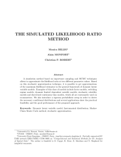 the simulated likelihood ratio method