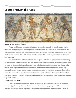 Date_________________Sports Through the Ages Sports in the