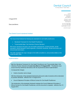 Outcome letter - Dental Council