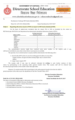 4484 - Directorate of School Education, Haryana