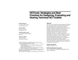 HCITools: Strategies and Best Practices for