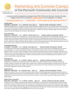 Actors` Workshop - Plymouth Community Arts Council