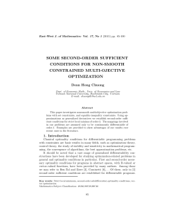 some second-order sufficient conditions for non