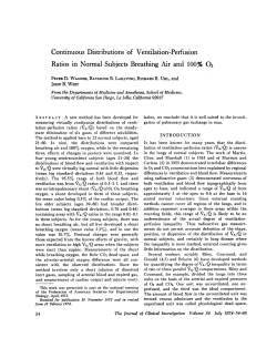 Continuous Distributions of Ventilation-Perfusion