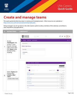 Create and manage teams