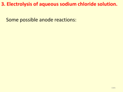 2 Cl - (aq) Cl 2(g) + 2e