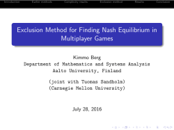 Exclusion Method for Finding Nash Equilibrium in Multiplayer Games