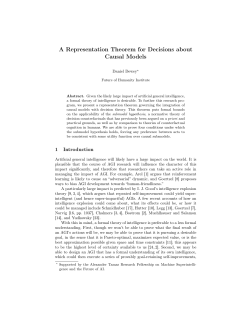 A Representation Theorem for Decisions about