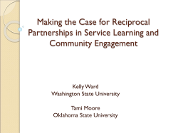 Making the Case for Reciprocal Partnerships in Service Learning