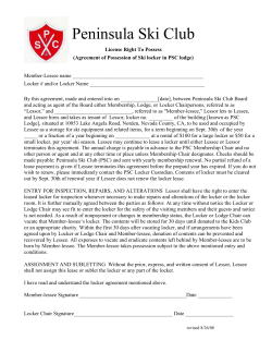 Locker Lease Agreement