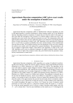 Approximate Bayesian computation (ABC) gives exact
