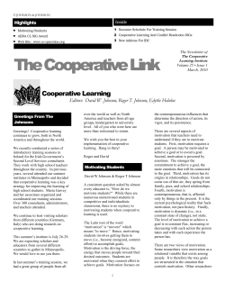 Highlights - Cooperative Learning Institute