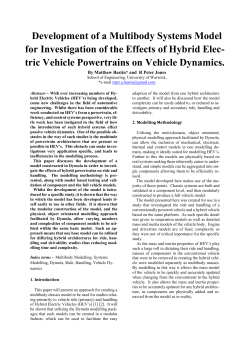 Development of a Multibody Systems Model for