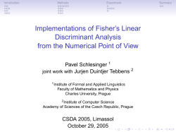 Implementations of Fisher`s Linear Discriminant Analysis from the