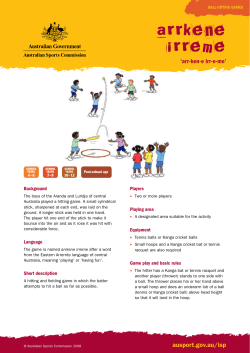 Arrkene irreme - Australian Sports Commission