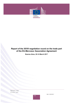 Public report of the XXVII negotiation round on the trade part of the