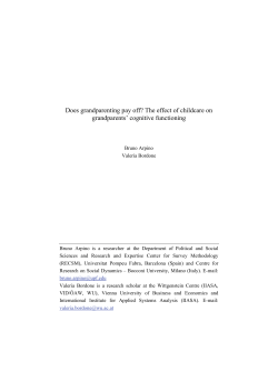 Does grandparenting pay off? The effect of childcare on