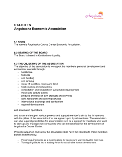 STATUTES &Auml;ngsbacka Economic Association