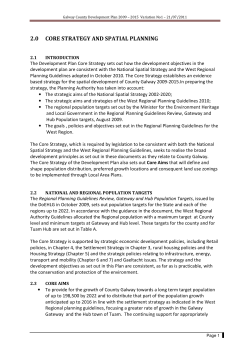 2.0 core strategy and spatial planning