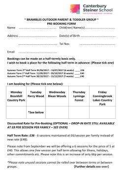 parent toddler group &ndash; pre-booking form