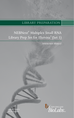 manual NEBNext Multiplex Small RNA Library Prep Set for Illumina