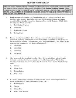 STUDENT TEST BOOKLET This test section contains Twenty Four