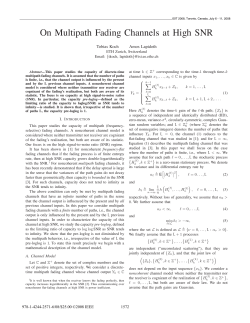 On Multipath Fading Channels at High SNR