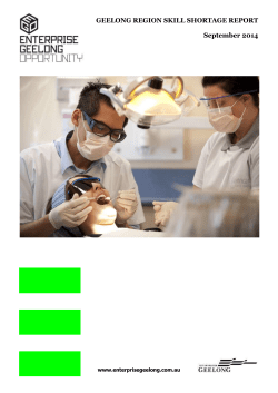 Geelong Region Skill Shortage Report 2014