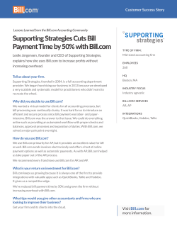 Supporting Strategies Cuts Bill Payment Time by 50% with Bill.com