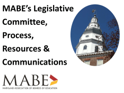 MABE`s Legislative Process