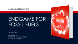 Green Finance Summit 2017 Endgame for fossil fuels