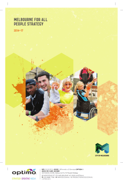 Melbourne for all people strategy 2014-17