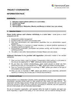 Community Care Worker, Wahroonga