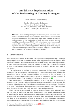 An Efficient Implementation of the Backtesting of Trading Strategies