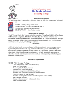 The Can`d Aid Foundation`s 2nd annual Grip, Sip, give golf classic
