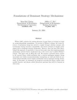 Foundations of Dominant Strategy Mechanisms
