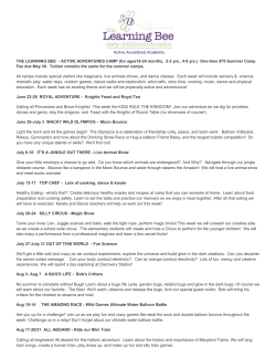 THE LEARNING BEE - ACTIVE ADVENTURES CAMP (for ages18