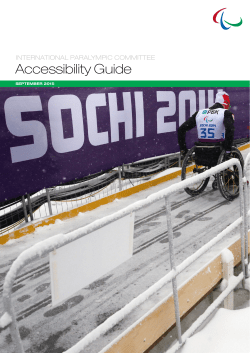 Accessibility Guide - International Paralympic Committee