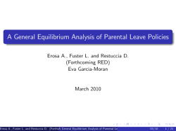 A General Equilibrium Analysis of Parental Leave Policies